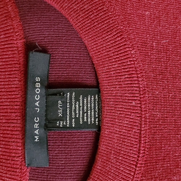 Marc Jacobs womens cotton blend embellished sweater with short sleeves - Picture 2 of 5